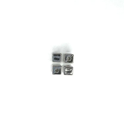 Smooth Square Acrylic Beads 7mm White CCB Plastic 500pcs