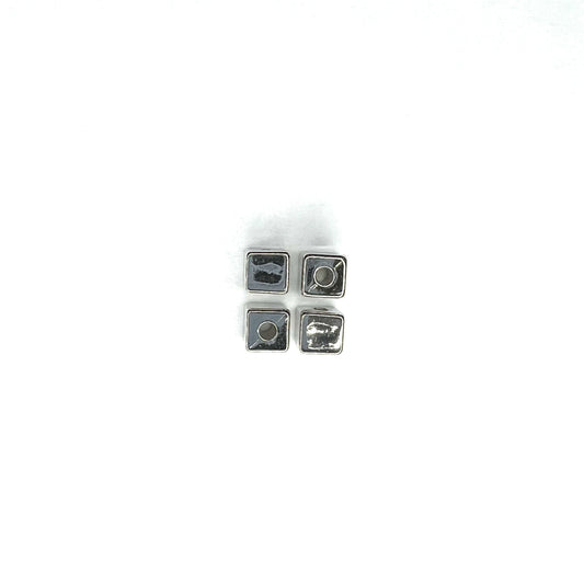 Smooth Square Acrylic Beads 7mm White CCB Plastic 500pcs