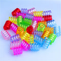 Spring Shaped Acrylic Beads 12x18mm Colorful Transparent Plastic 100pcs 5