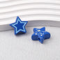 Star Acrylic Beads 22mm Cat Pattern Glossy Colorful 20pcs 19