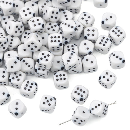 Dice Acrylic Beads 10mm Colorful Mixed 60pcs 8