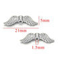 Stainless Steel Wings Metal Beads 18mm Color Retaining 5pcs 7
