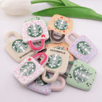 Flat Tote Bag Acrylic Beads Matte Pastel Heart Music Note 10pcs 2