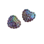 Transparent UV Plating Bow Heart Acrylic Beads 22mm 100pcs 5