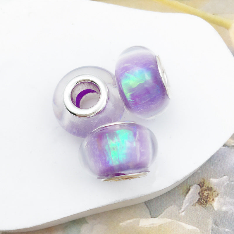 Purple Tone Resin Spacer Beads Mixed Shapes and Finishes 40pcs 13