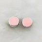 Flat Round Acrylic Beads 12mm Glossy Mixed Colors Silver Frame 50pcs 7