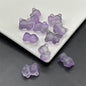 Bear Frosted Glass Beads 13x16mm Translucent with Gold Flecks 100pcs 4