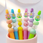 Silicone 3D Focal Beads Colorful Potted Plant Detailed Floral Design 20pcs 2