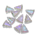 Electroplated Christmas Tree Glass Beads 13x15mm Iridescent 10pcs 3