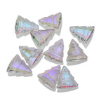 Electroplated Christmas Tree Glass Beads 13x15mm Iridescent 10pcs 3