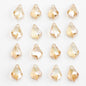 Electroplated Maple Leaf Glass Beads 11x16mm Double-Sided Single Hole 30pcs 29