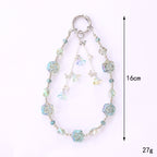 Iridescent Rose Beaded Acrylic Phone Keychain 16cm 1pc 2