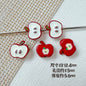 Apple Metal Beads 13mm Glossy Painted Multicolor 10pcs 6