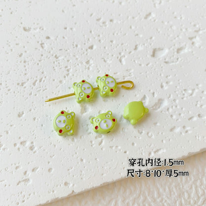 Teddy Bear and Game Controller Metal Beads Painted Alloy 10pcs 14
