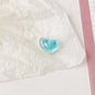 Transparent Heart Acrylic Beads 14mm UV Plating Two-Color 100pcs 6