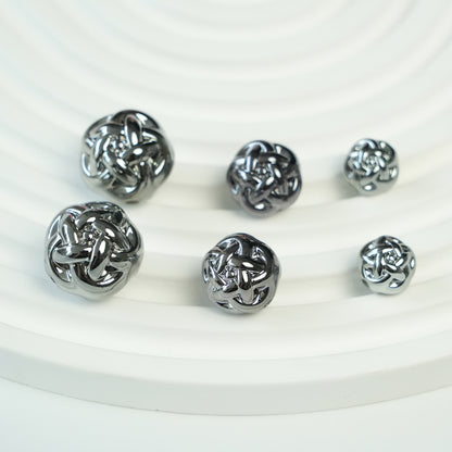 Metal Colored Wool Ball Acrylic Beads 12-19mm Metallic Shine 100pcs 8