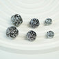 Metal Colored Wool Ball Acrylic Beads 12-19mm Metallic Shine 100pcs 8