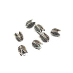 Tulip Metal Beads 9mm 11mm Vintage Distressed Antique Silver 100pcs 4