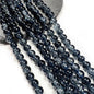 Crackle Flower Glass Beads 8mm Soft Purple Blue Gradient 3 Strands 40