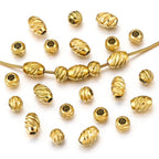 Stainless Steel Oval Blade Grain Metal Beads 5/7mm Gold Tone 10pcs