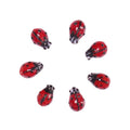 Lampwork Glass Beads 3D Ladybug Handmade Red Black 16mm 50pcs