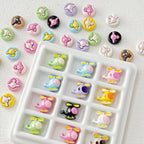 Helicopter and Satellite Metal Beads 17mm Painted Pastel Alloy 10pcs