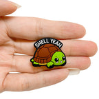 Silicone Focal Beads Turtle Shell Yeah Text Arch Top 20Pcs 5