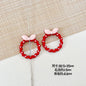 Bow and Star Metal Beads 34mm Painted Pastel Colors 5pcs 20