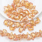Plating 3D Dolphin Glass Beads 11x16mm Iridescent Colors 30pcs 14