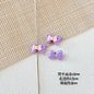 Bow Metal Beads 17mm Baking Painted Checkered Pattern 10pcs 18