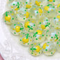 Painted Smiley Face Acrylic Beads 16mm Glow In The Dark 10pcs 4