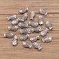 Fish Metal Beads Silver Tone Zinc Alloy Marine Creature Series 100pcs