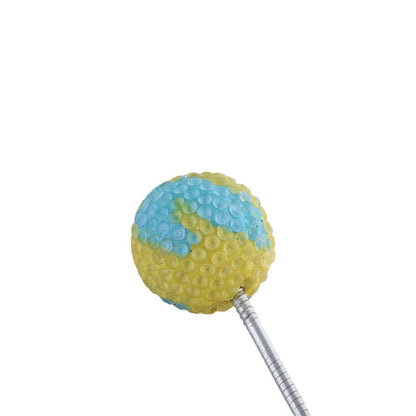Rhinestone Round Clay Beads 16mm Golf Pattern Bubblegum 10pcs 5