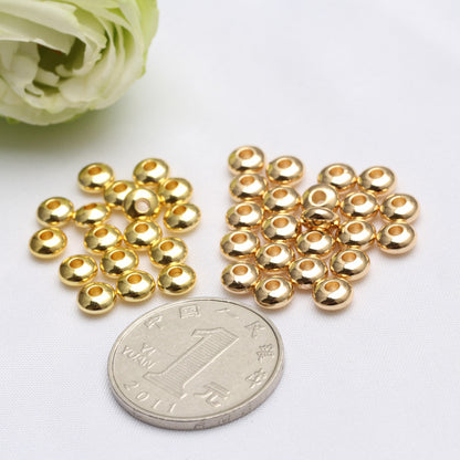Brass Smooth Spacer Beads 3-6mm 100pcs 3