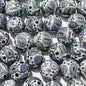 Plating Round Acrylic Beads 16mm Bohemian Style Glossy 100pcs 6