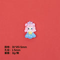 Glossy Pastel Princess Resin Beads Glossy Pretty Figures 10pcs 6