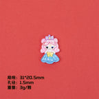 Glossy Pastel Princess Resin Beads Glossy Pretty Figures 10pcs 6