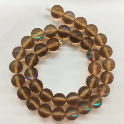 Matte Colorful Iridescent Mermaid Glass Beads 6mm 62pcs 24