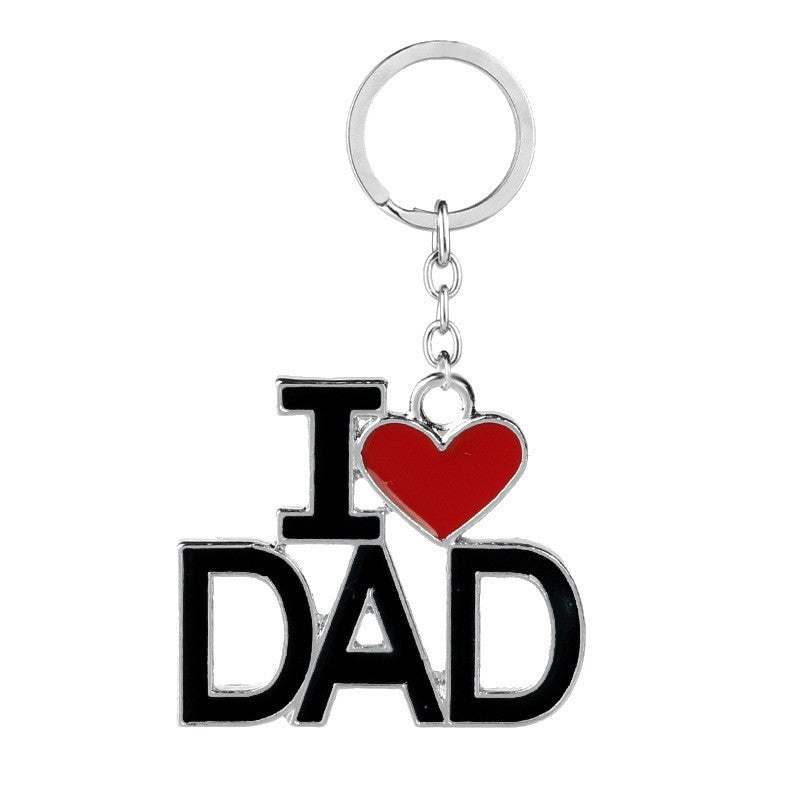 Alloy Family Love Keychain I Heart Dad Mom Papa Mama Design 6
