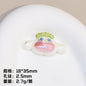 Plating Resin Character Beads Glossy Pastel Tones Big Mouth 10pcs 13