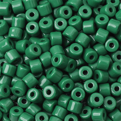 Cream Colored Pony Beads Acrylic 6mm Matte Wide Hole 50pcs 8