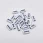 Rectangle Acrylic Tube Beads 8x15mm Colorful Word Letters 1100pcs 10