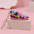 3D Sneaker PVC Shoe Keychain Colorful Miniature Design 6pcs 6