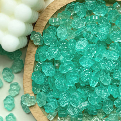 Czech Glass Beads Flower 9 13mm Imitation Jade Jelly Colors 30pcs 9