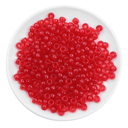 Transparent Acrylic Seed Beads 9mm Large Hole Colorful 100pcs 9
