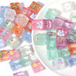 Cream Color Square Acrylic Beads 14mm Transparent 10pcs 7