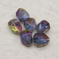Electroplated Stone Shaped Glass Beads 17mm Vivid Colors 80pcs 6