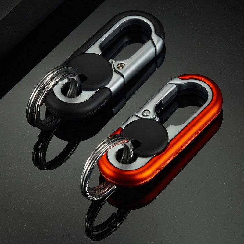 Metal Carabiner Keychain Zinc Alloy Vintage Style Black Blue Orange 5