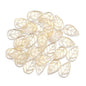 Czech Glass Beads Leaf 17mm Frosted Mixed Colors Gold Accents 30pcs 8