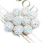 Glitter Bubblegum Beads 16mm Colorful Iridescent Sparkle 1pc 10